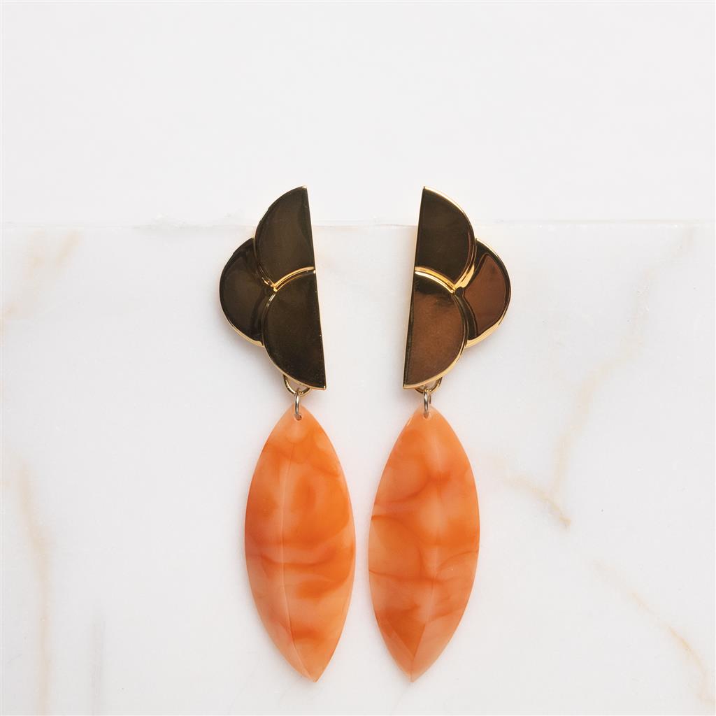 Mae coral earrings