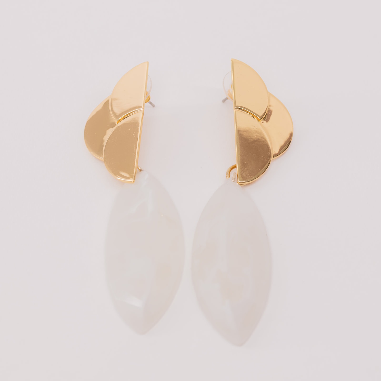 Mae white earrings