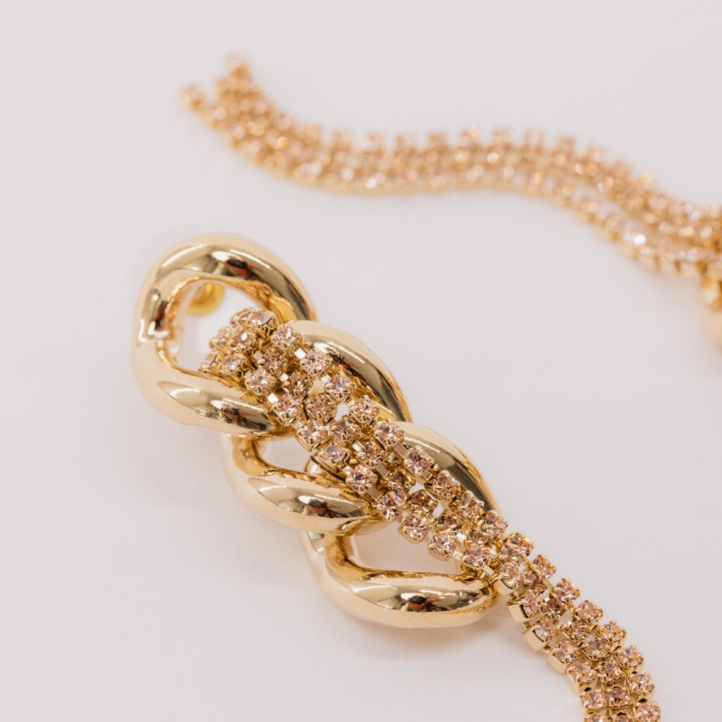 Gourmet soft pink mix strass earrings