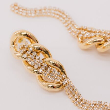 Gourmet witte mix strass oorbellen