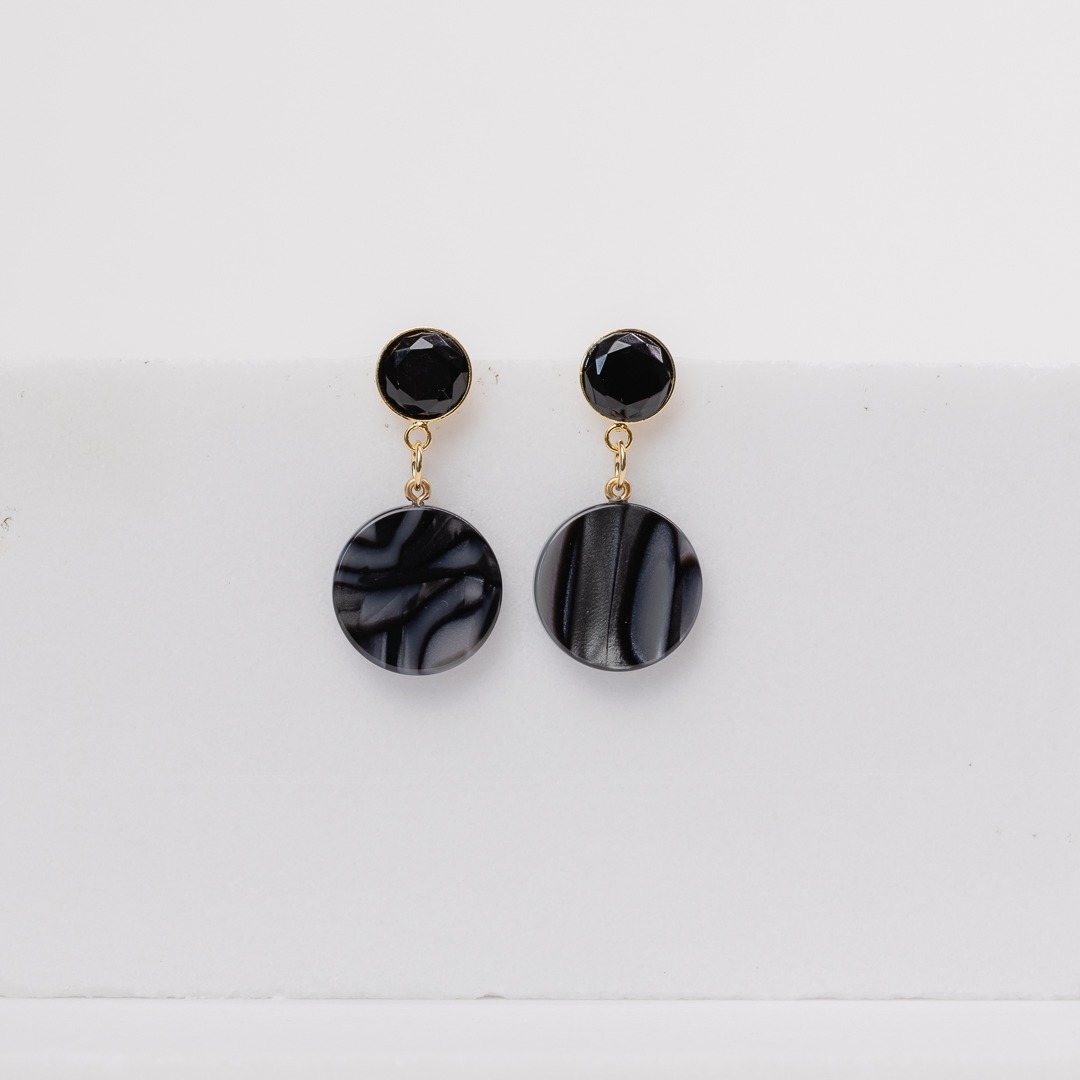 Lina black earrings