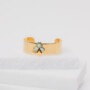 Josie blauwe en gouden cuff