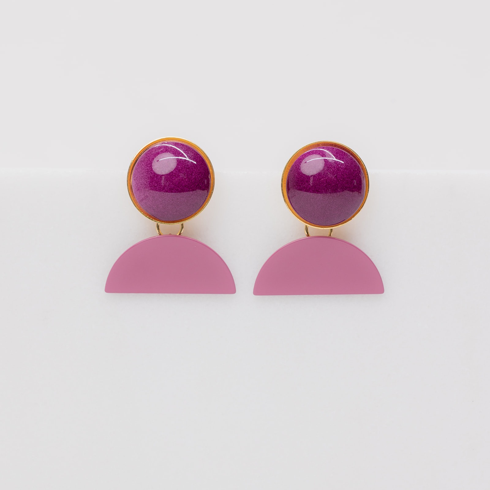 Moon purple earrings