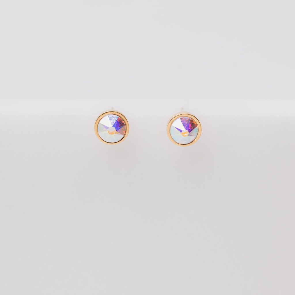 Skylar kristal gouden stud oorbellen