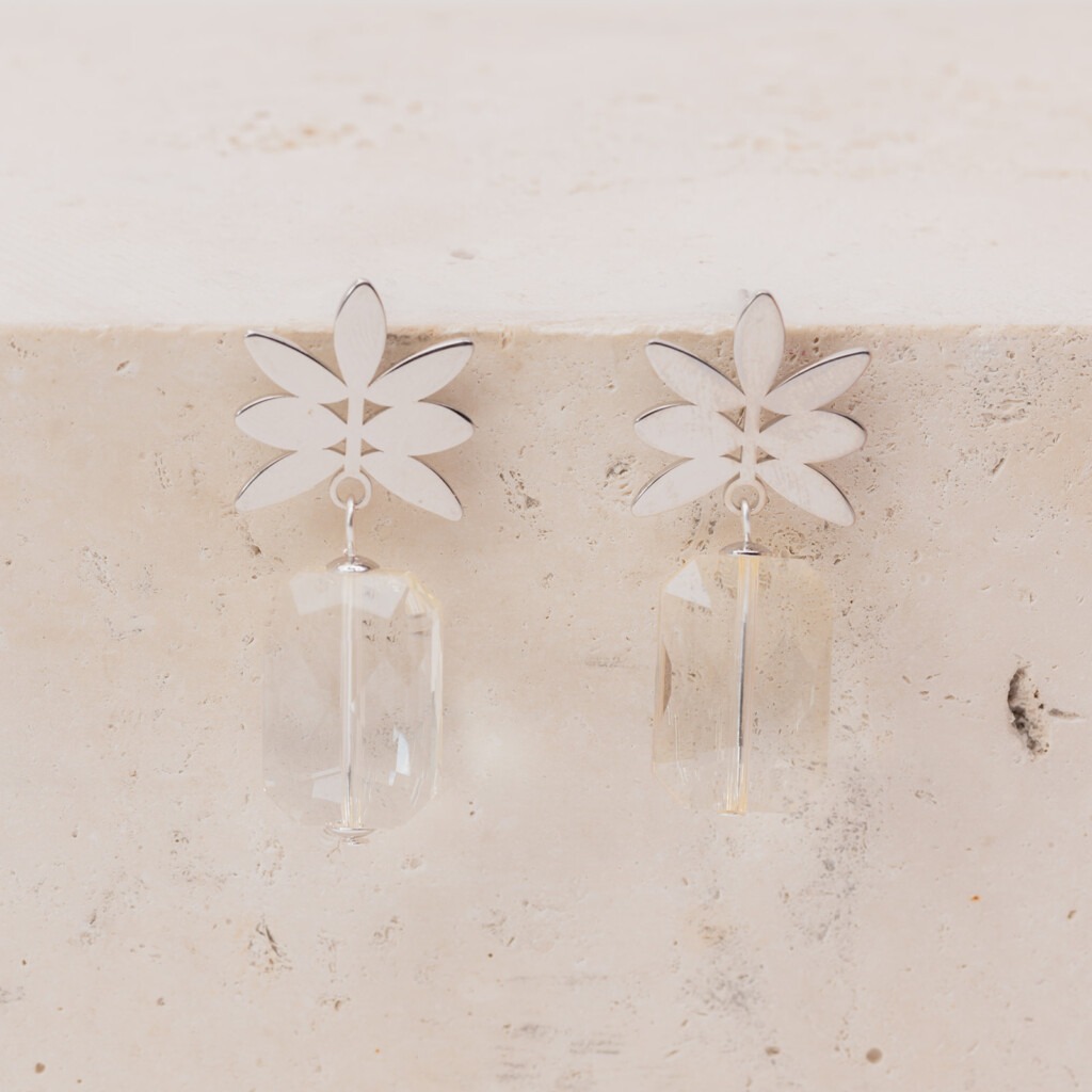 Isa transparante oorbellen