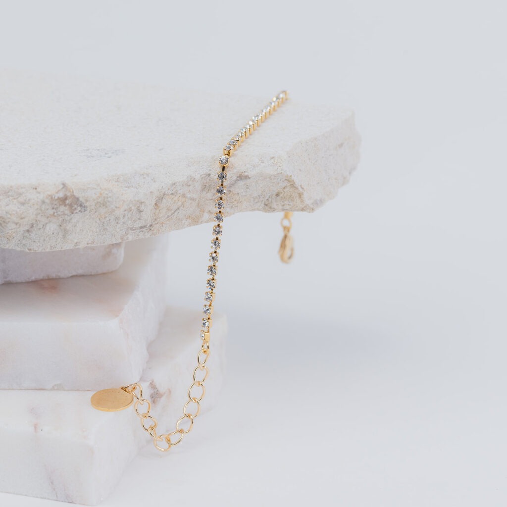 Tilly white crystal strass solo bracelet