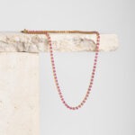 Tilly fuchsia strass solo necklace