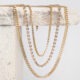 Tilly witte strass en chain trio ketting