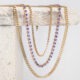 Tilly royal blauw strass en chain trio ketting