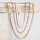 Tilly lilac strass en chain trio ketting