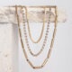 Tilly witte strass en tube chain ketting