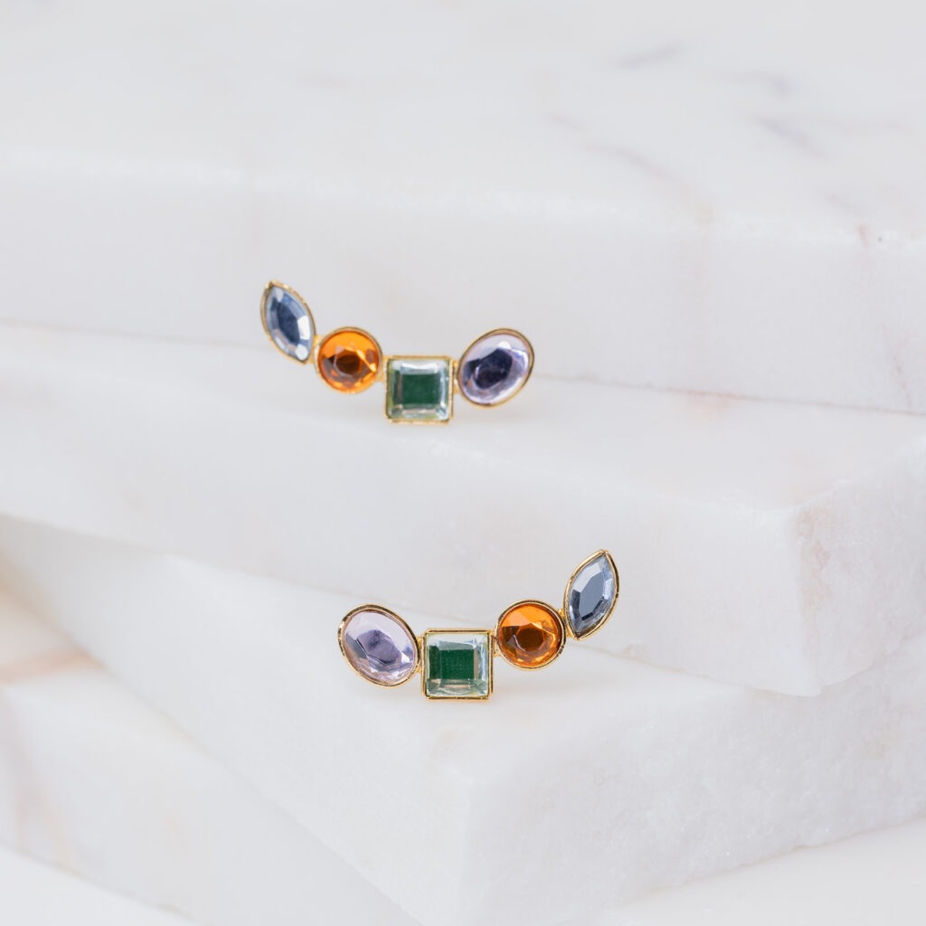 Molly pastels mix korte oorbellen