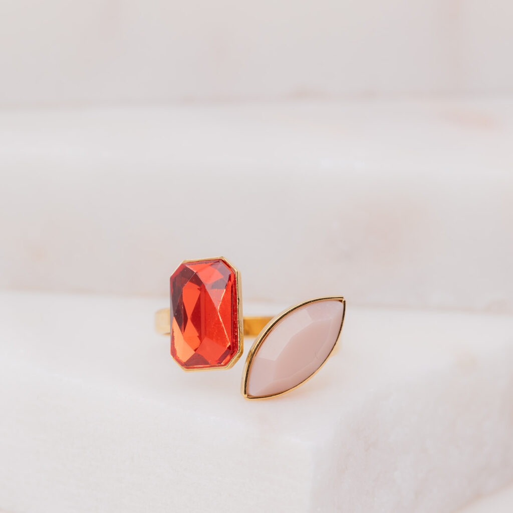 Odele intens rode mix ring