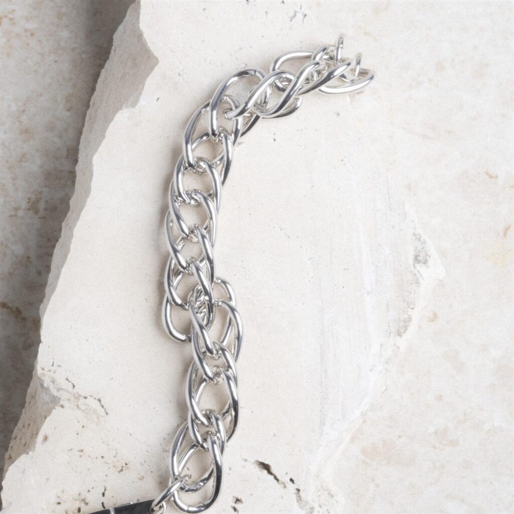 Small snake chain silver bracelet