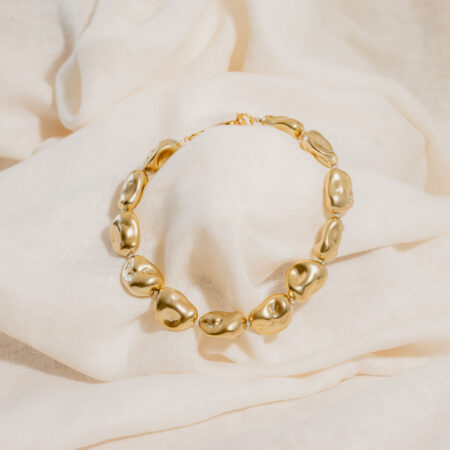 Oceane wild pearl statement gold necklace