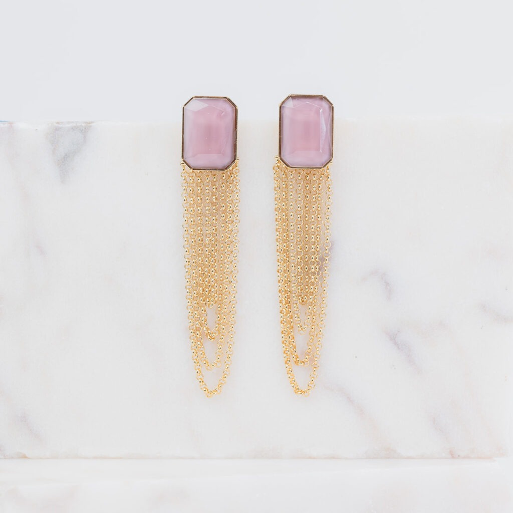 Capri lilac long earrings