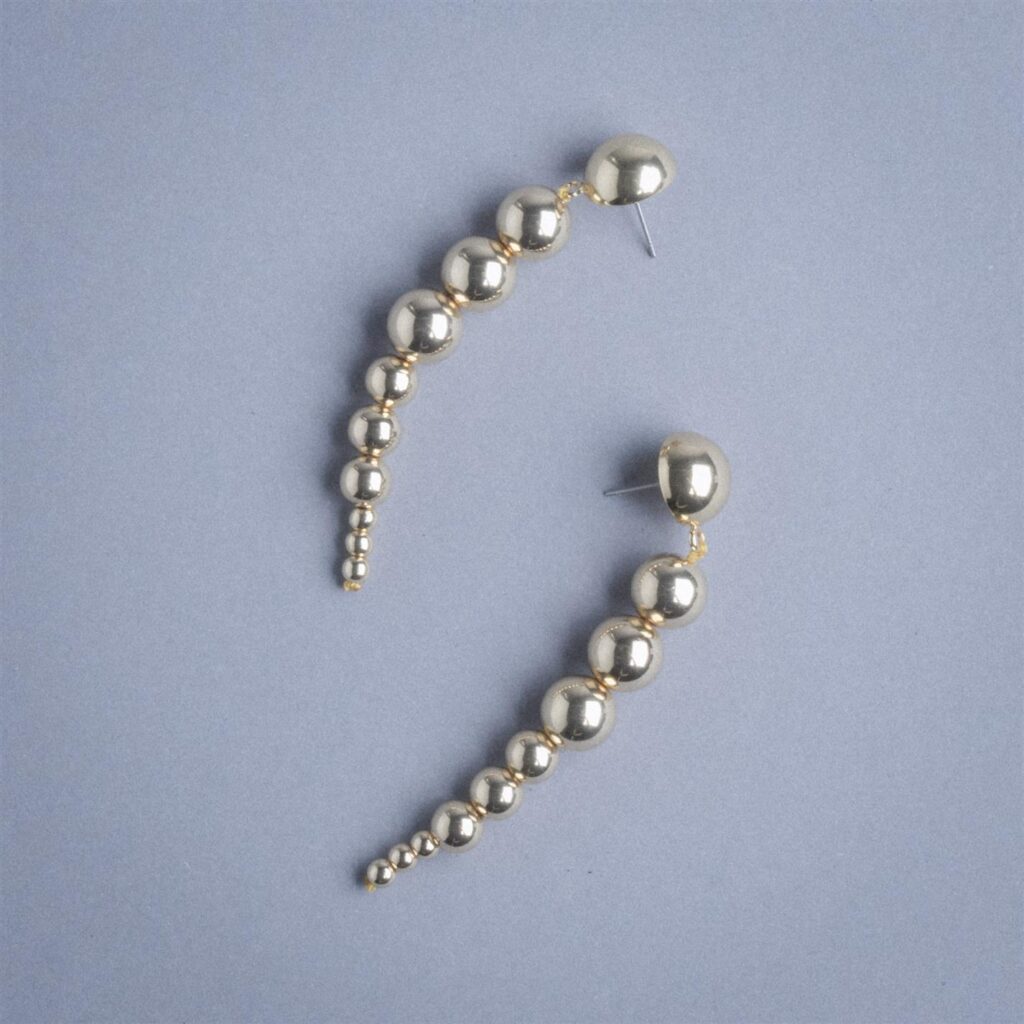 Libra goud lange oorbellen