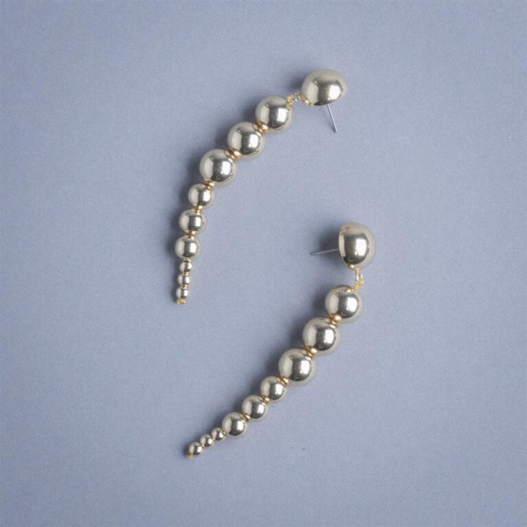 Libra goud lange oorbellen