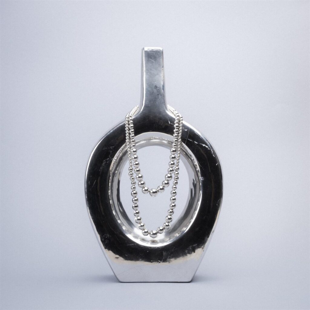 Libra zilver lange ketting