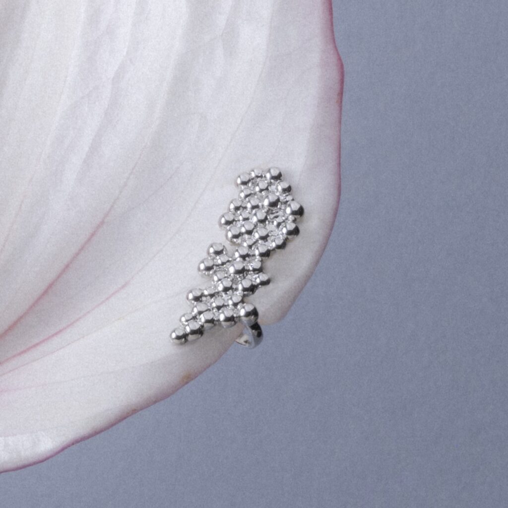 Pisces zilvere earcuff (enkel stuk - rechts)