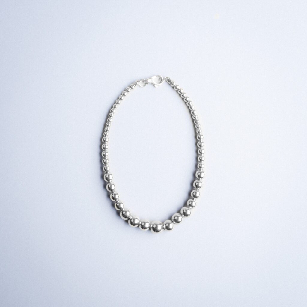 Libra silver short necklace