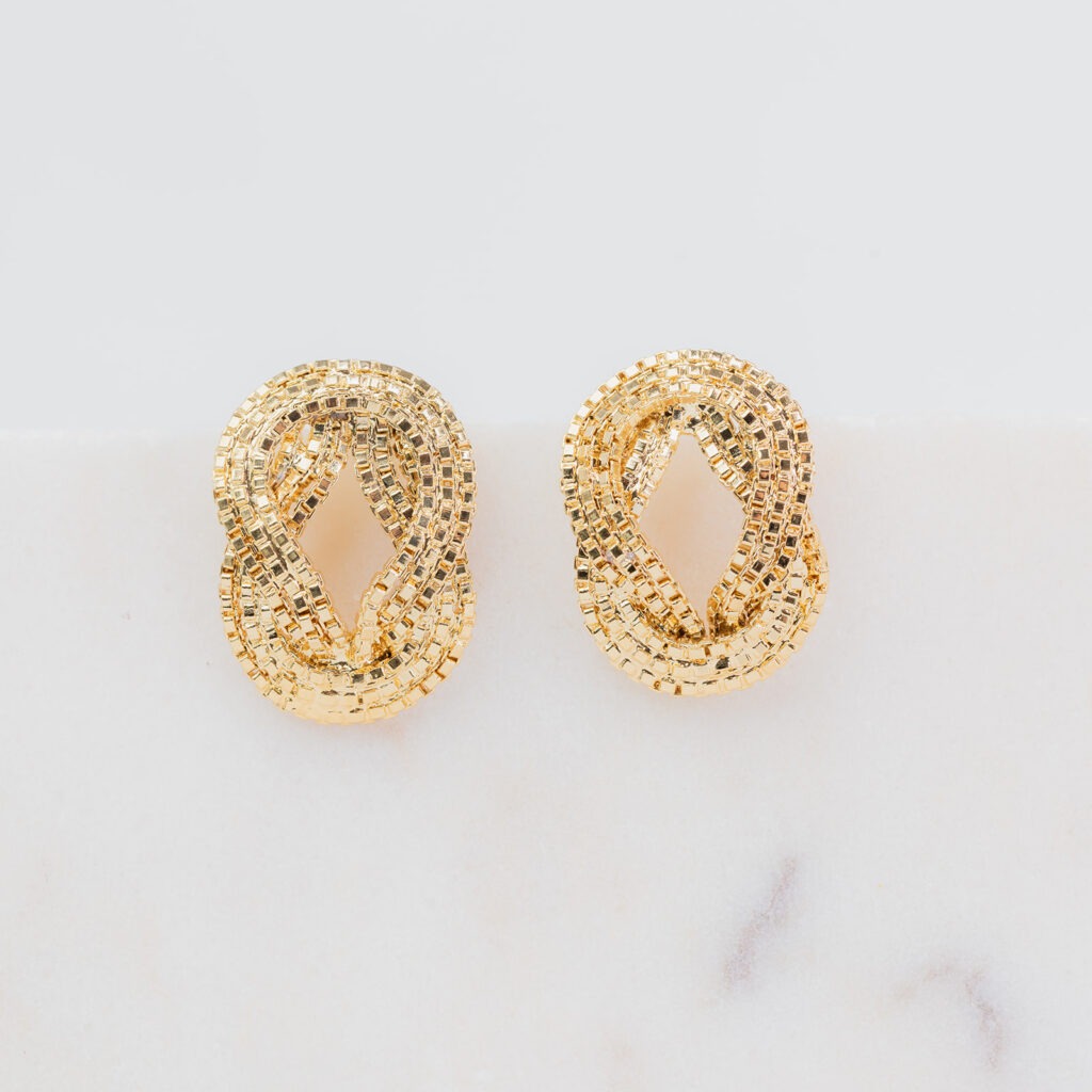 Augusta gold shortie earrings