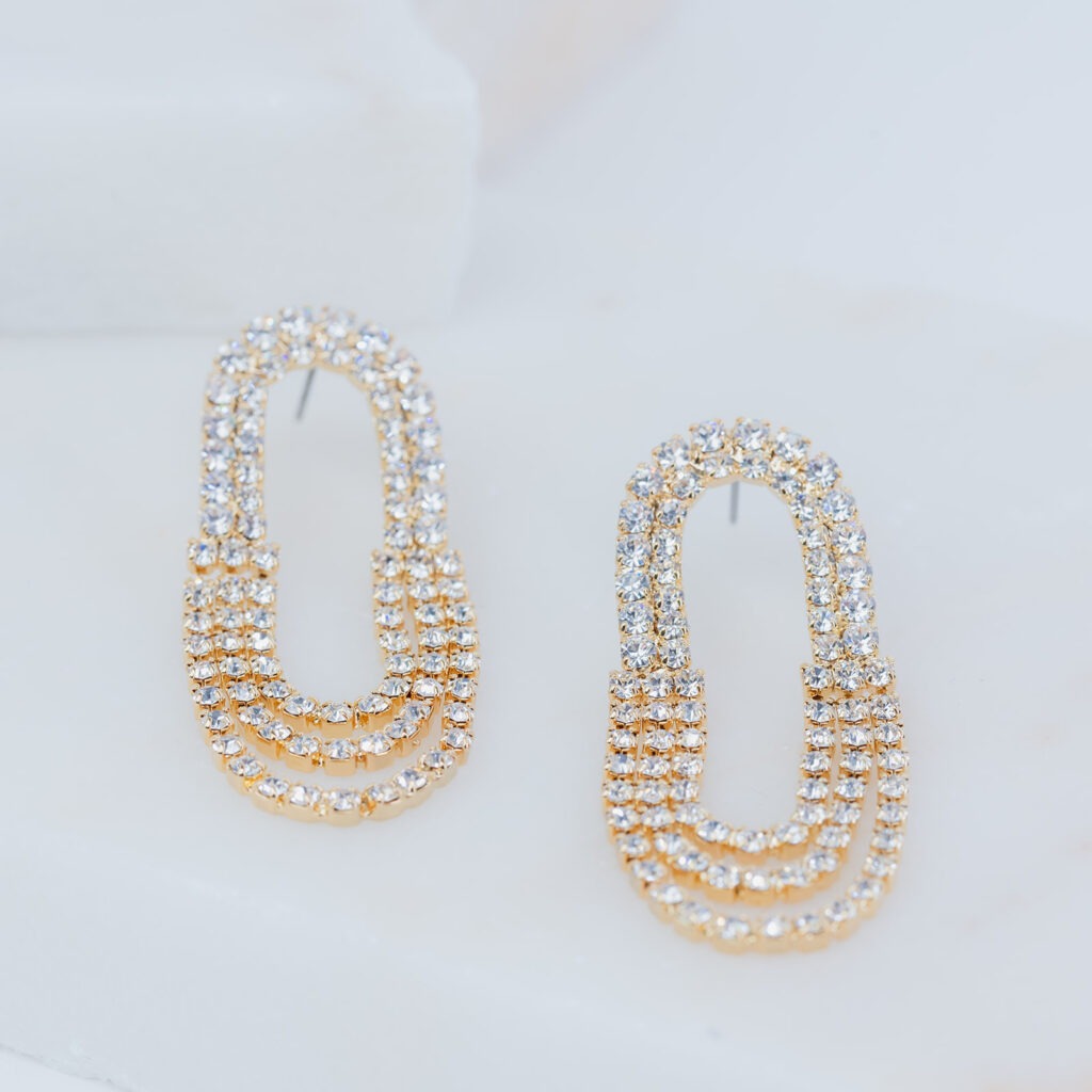 Lumi strass crystal statement earrings