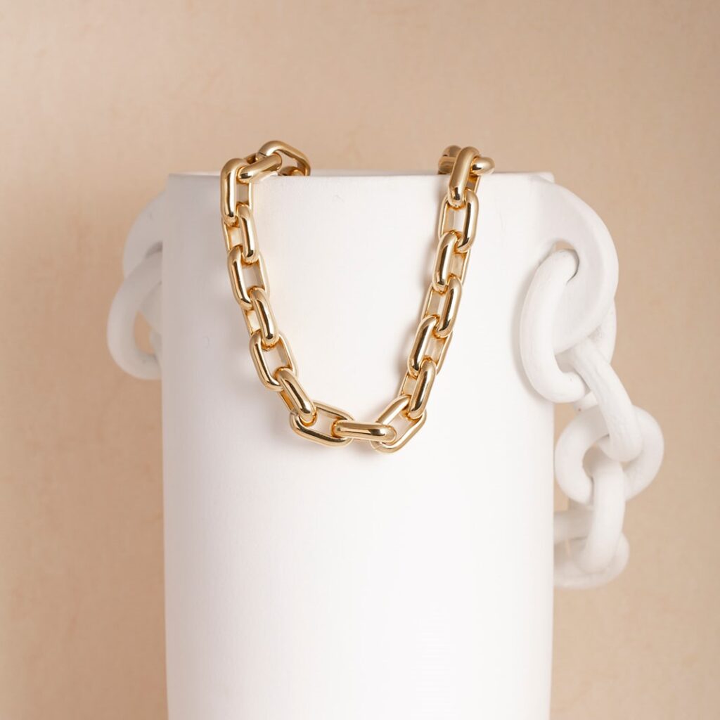Lima large gold necklace