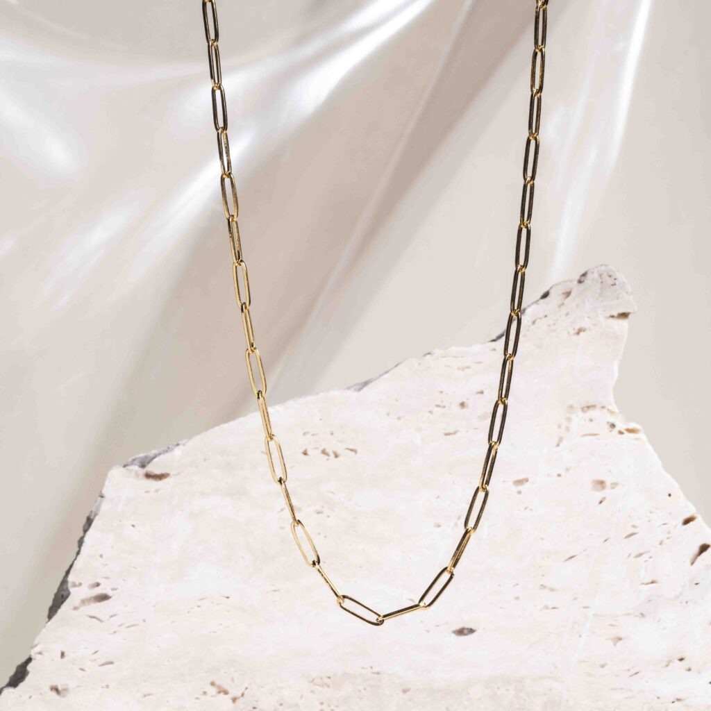 Link XS chain gold necklace