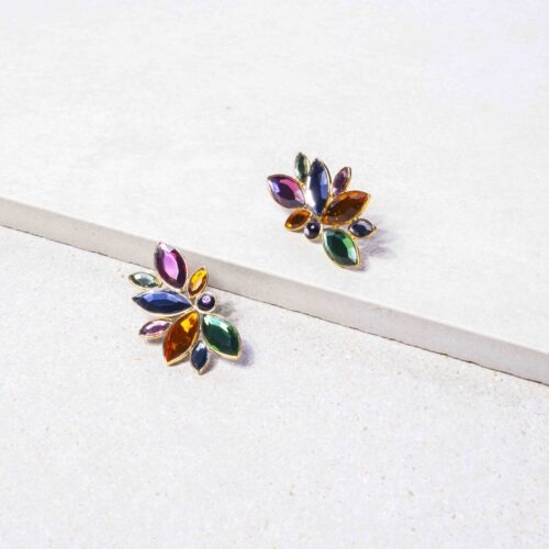 Allegra multi color statement earrings