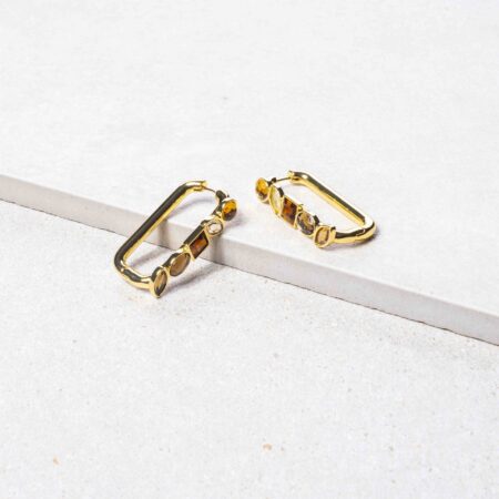 Molly cognac mix statement earrings