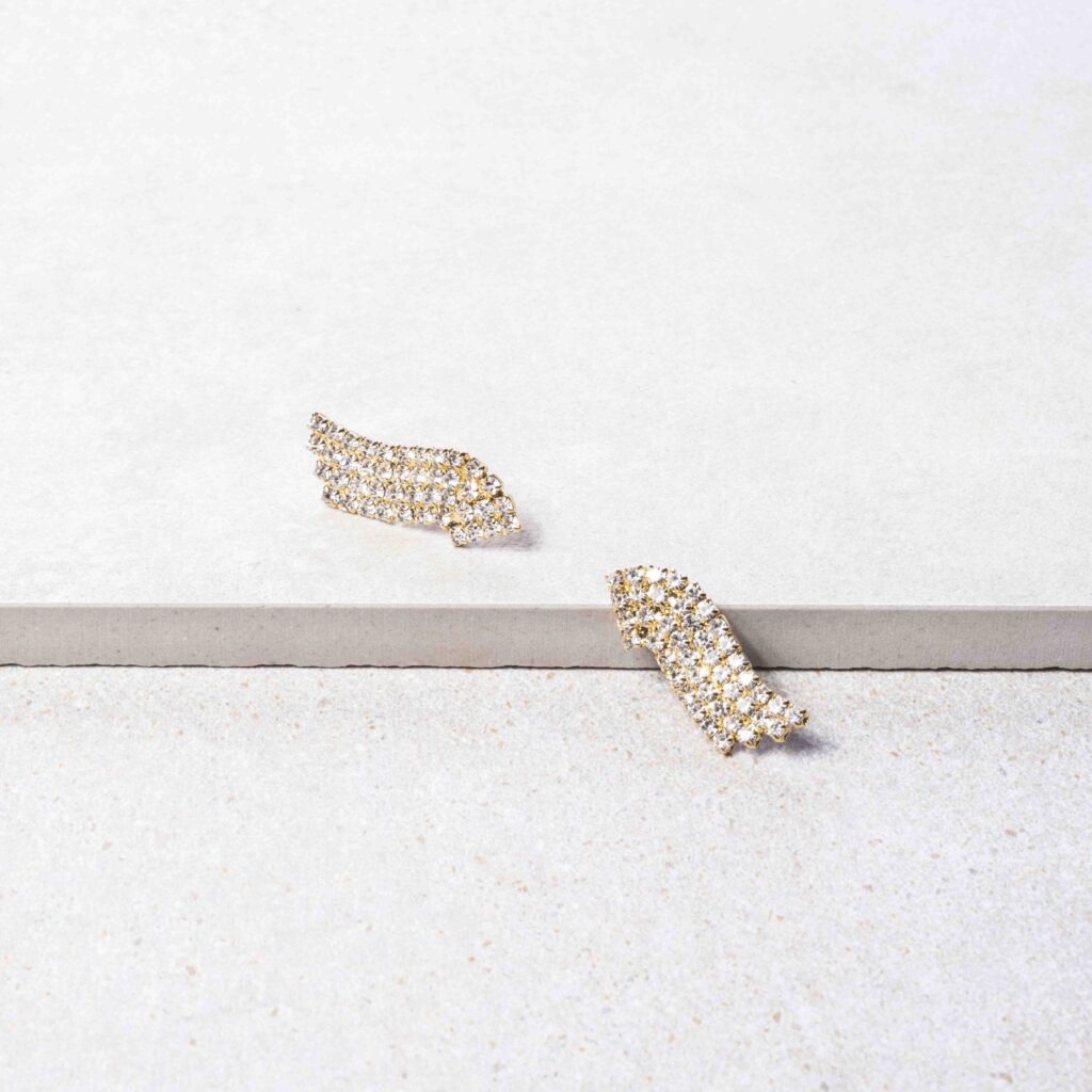 Gloria white crystal strass shortie