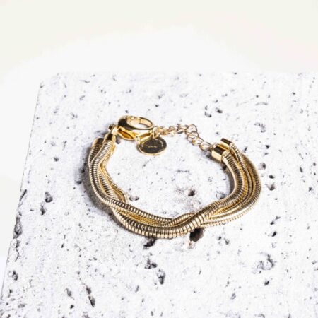 Ophelia snake gold bracelet