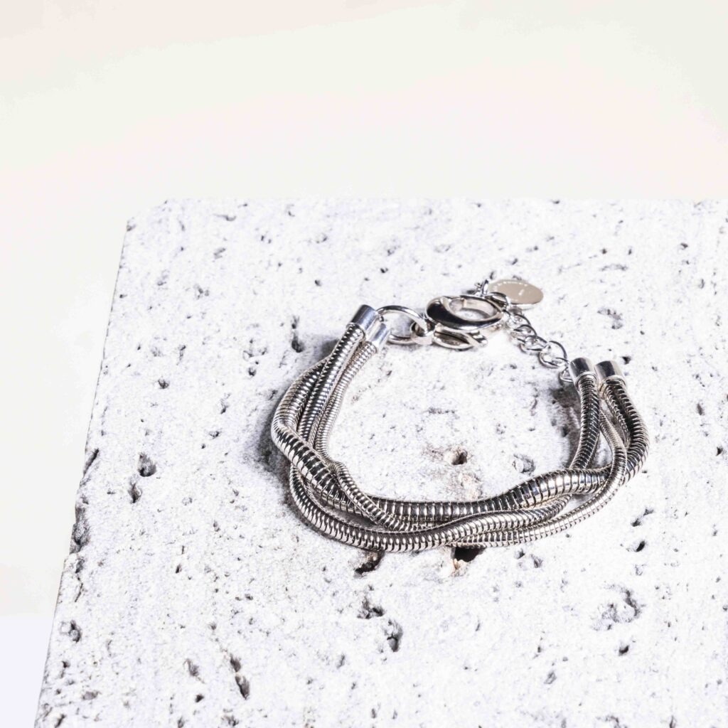 Ophelia snake zilvere armband