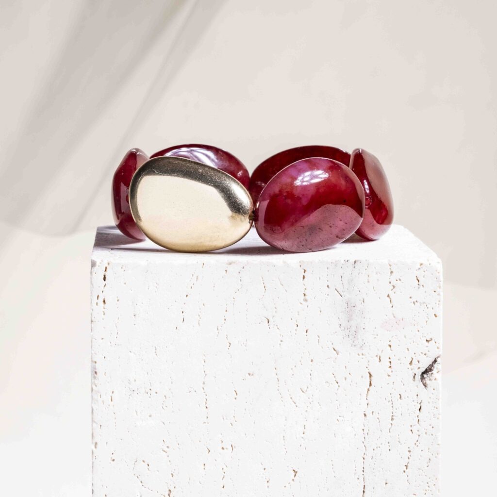 Calliope bordeaux beads bracelet