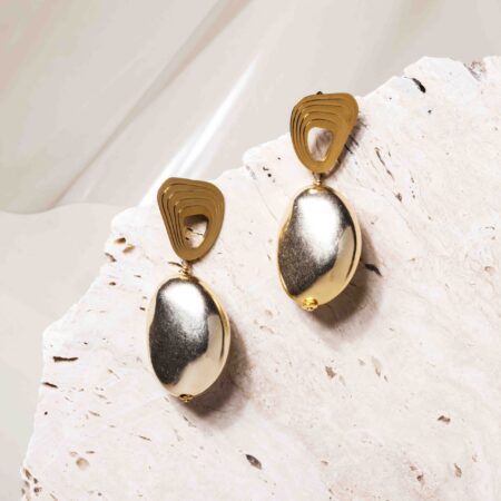 Calliope gold bead earrings