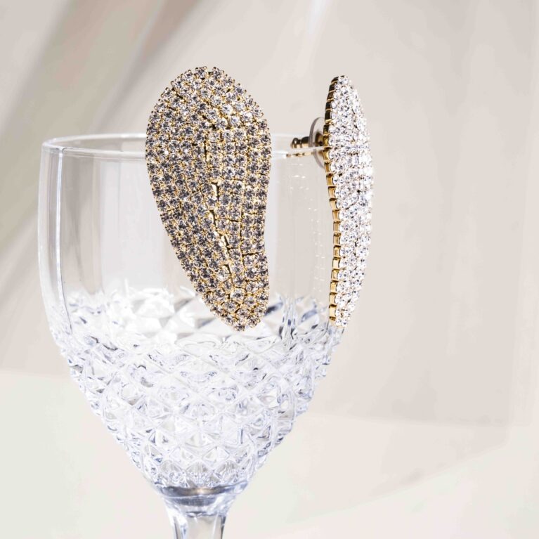 Nova statement strass oorbellen