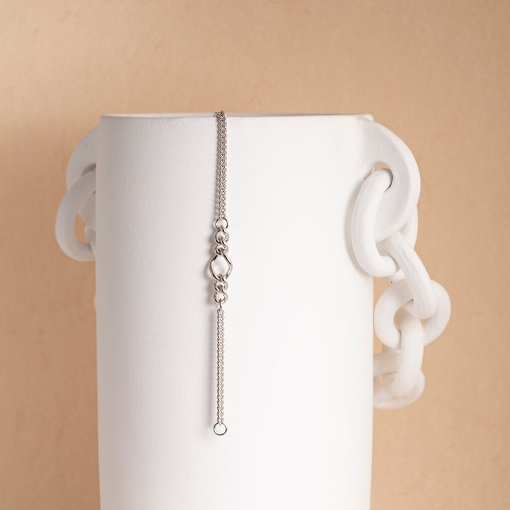 Dita gourmet silver bracelet