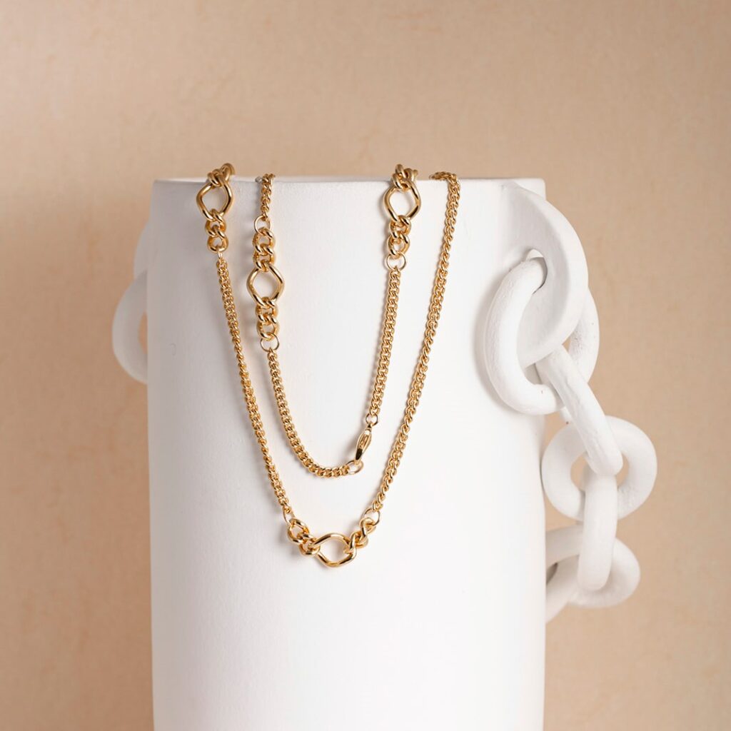 Dita multi gourmet gold chain
