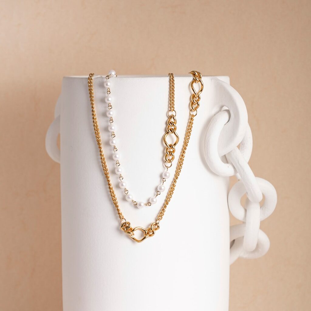 Dita multi gourmet pearl chain