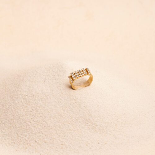 Dulce white crystals strass ring