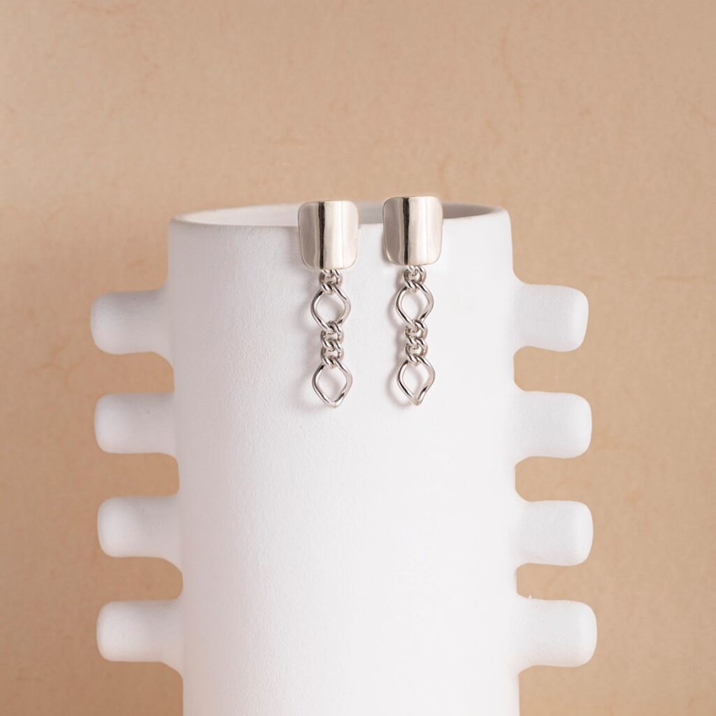 Dolores silver long earrings