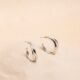 Camilla silver double hoops