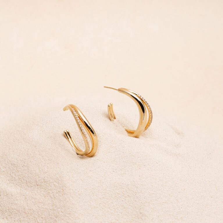 Camilla gouden hoops met strass