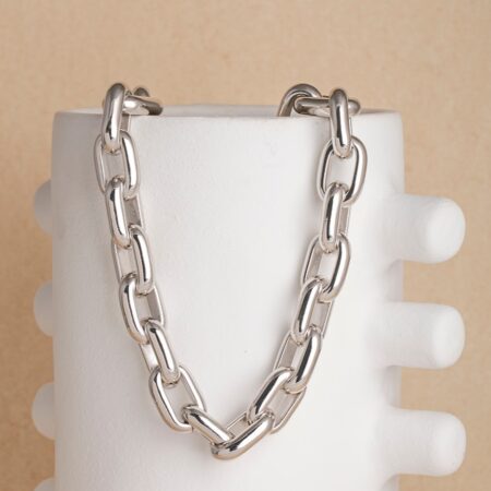 Lima large silver necklace
