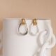 Elly bicolor hoop oorbellen