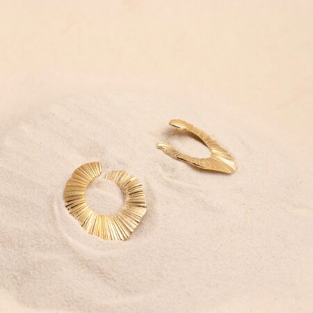Aurel gouden hoop midlong oorbellen