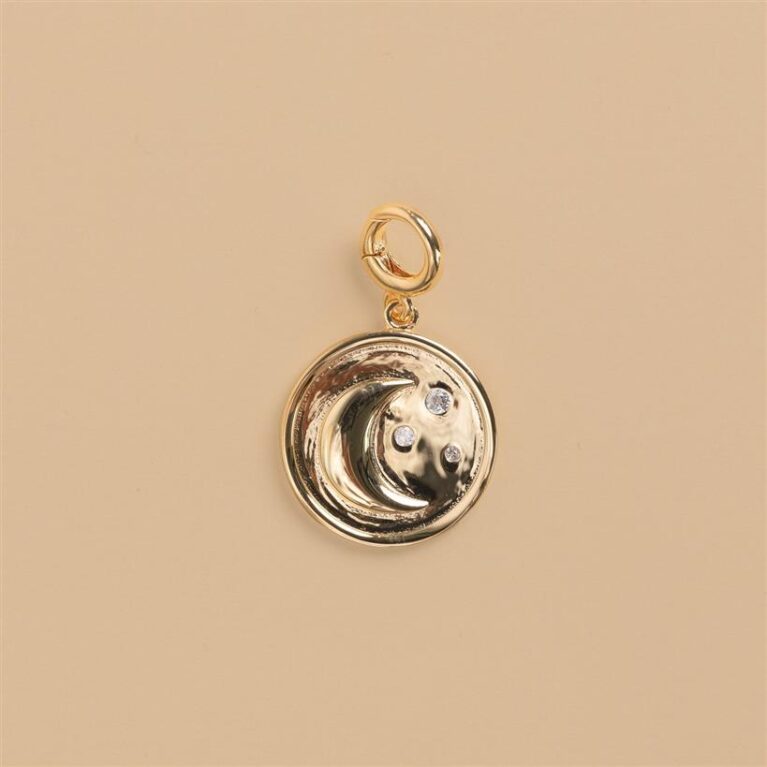 Moon gold charm