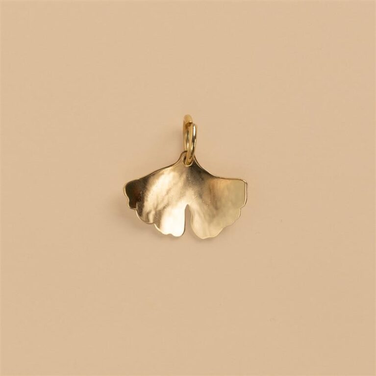 Ginkgo gold leave charm
