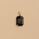 Glass stone anthracite charm